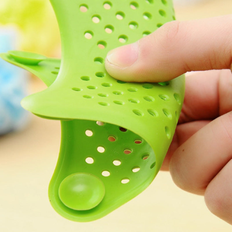 3Pcs Silicone Starfish Sink Drain Hair Catcher Filters